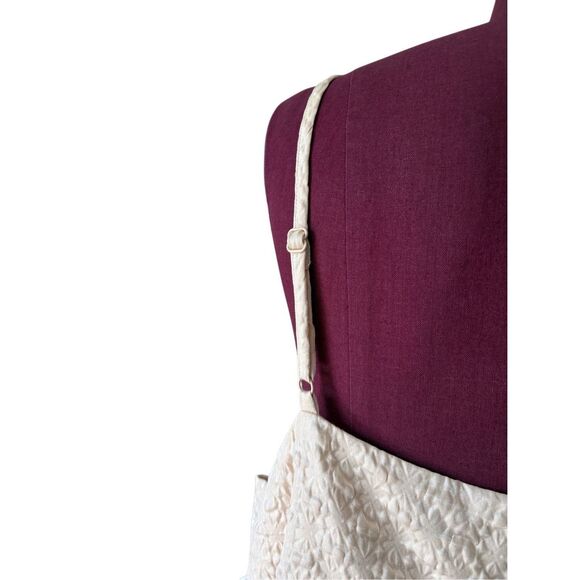 Kika Vargas Textured Empire Waist Midi Dress size 1X Cream Sleeveless - Picture 11 of 11